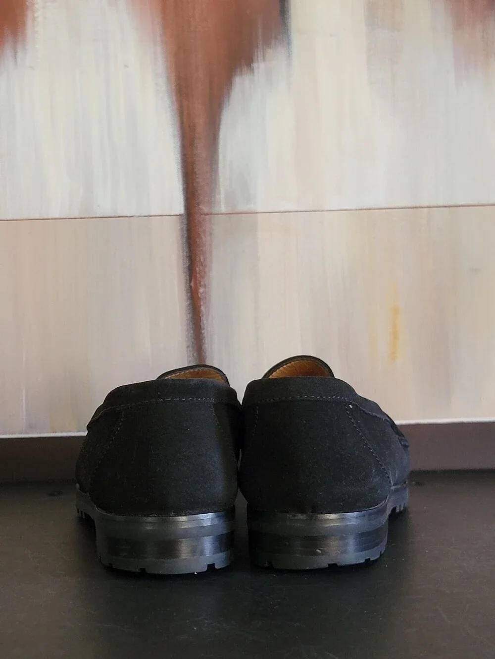 Bruno Magli Womens Black Leather Loafers Sz 39 US 8.5